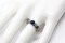 6mm Lapis-lazuli 925 Antique Sterling Silver Rose and Daisy Band Ring by Salish Sea Inspirations product 2